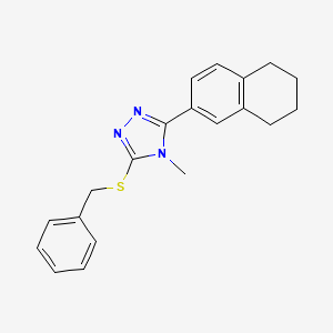 3-(benzylsulfanyl)-4-methyl-5-(5,6,7,8-tetrahydronaphthalen-2-yl)-4H-1,2,4-triazole