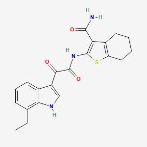 2-{[(7-ethyl-1H-indol-3-yl)(oxo)acetyl]amino}-4,5,6,7-tetrahydro-1-benzothiophene-3-carboxamide