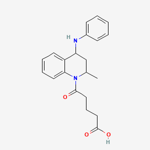 molecular formula C21H24N2O3 B12483697 5-[2-methyl-4-(phenylamino)-3,4-dihydroquinolin-1(2H)-yl]-5-oxopentanoic acid 