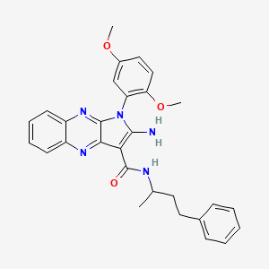 molecular formula C29H29N5O3 B12483698 2-amino-1-(2,5-dimethoxyphenyl)-N-(4-phenylbutan-2-yl)-1H-pyrrolo[2,3-b]quinoxaline-3-carboxamide 