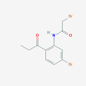 2-bromo-N-(5-bromo-2-propanoylphenyl)acetamide