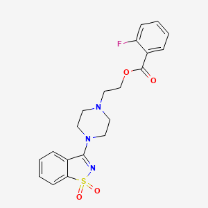 2-[4-(1,1-Dioxido-1,2-benzisothiazol-3-yl)-1-piperazinyl]ethyl 2-fluorobenzoate