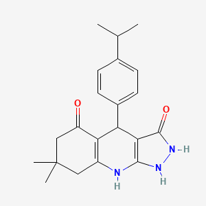 3-hydroxy-7,7-dimethyl-4-[4-(propan-2-yl)phenyl]-1,4,6,7,8,9-hexahydro-5H-pyrazolo[3,4-b]quinolin-5-one