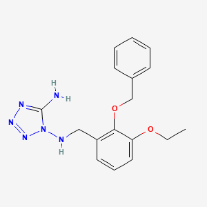 molecular formula C17H20N6O2 B12483731 N~1~-[2-(benzyloxy)-3-ethoxybenzyl]-1H-tetrazole-1,5-diamine 