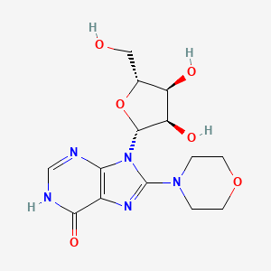 molecular formula C14H19N5O6 B12483732 (2R,3R,4S,5R)-2-(6-Hydroxy-8-morpholino-9H-purin-9-yl)-5-(hydroxymethyl)tetrahydrofuran-3,4-diol 