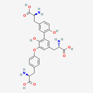 (2S)-2-amino-3-[4-[5-[(2S)-2-amino-2-carboxyethyl]-3-[5-[(2S)-2-amino-2-carboxyethyl]-2-hydroxyphenyl]-2-hydroxyphenoxy]phenyl]propanoic acid