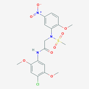 N-(4-chloro-2,5-dimethoxyphenyl)-N~2~-(2-methoxy-5-nitrophenyl)-N~2~-(methylsulfonyl)glycinamide