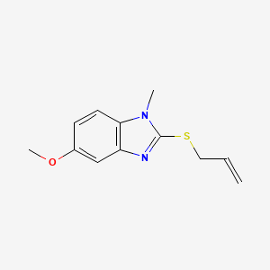 molecular formula C12H14N2OS B12483782 5-methoxy-1-methyl-2-(prop-2-en-1-ylsulfanyl)-1H-benzimidazole 