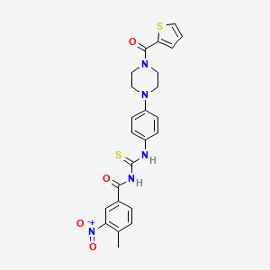 4-methyl-3-nitro-N-({4-[4-(thiophen-2-ylcarbonyl)piperazin-1-yl]phenyl}carbamothioyl)benzamide