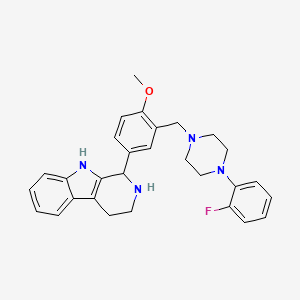 1-(3-{[4-(2-fluorophenyl)piperazin-1-yl]methyl}-4-methoxyphenyl)-2,3,4,9-tetrahydro-1H-beta-carboline