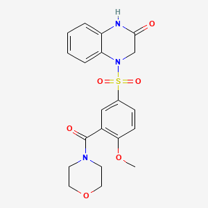 4-{[4-methoxy-3-(morpholin-4-ylcarbonyl)phenyl]sulfonyl}-3,4-dihydroquinoxalin-2(1H)-one