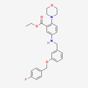 Ethyl 5-({3-[(4-fluorobenzyl)oxy]benzyl}amino)-2-(morpholin-4-yl)benzoate