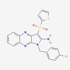 1-(4-chlorobenzyl)-3-(thiophen-2-ylsulfonyl)-1H-pyrrolo[2,3-b]quinoxalin-2-amine