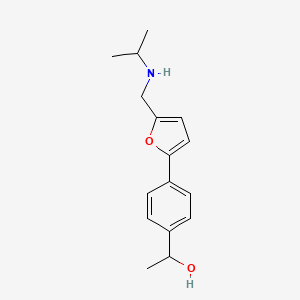 1-(4-{5-[(Propan-2-ylamino)methyl]furan-2-yl}phenyl)ethanol