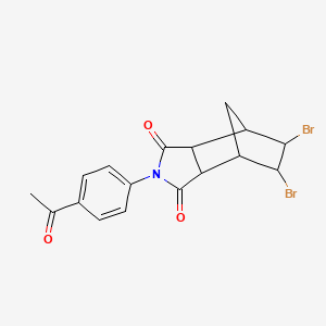 2-(4-acetylphenyl)-5,6-dibromohexahydro-1H-4,7-methanoisoindole-1,3(2H)-dione