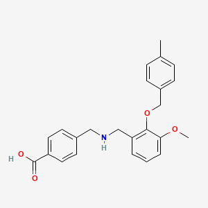 molecular formula C24H25NO4 B12483873 4-[({3-Methoxy-2-[(4-methylbenzyl)oxy]benzyl}amino)methyl]benzoic acid 