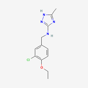 molecular formula C12H15ClN4O B12483874 N-(3-chloro-4-ethoxybenzyl)-3-methyl-1H-1,2,4-triazol-5-amine 