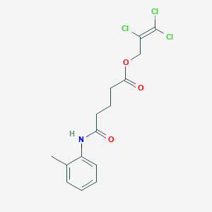 molecular formula C15H16Cl3NO3 B12483882 2,3,3-Trichloroprop-2-en-1-yl 5-[(2-methylphenyl)amino]-5-oxopentanoate 