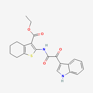 ethyl 2-{[1H-indol-3-yl(oxo)acetyl]amino}-4,5,6,7-tetrahydro-1-benzothiophene-3-carboxylate