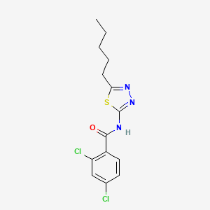 2,4-dichloro-N-(5-pentyl-1,3,4-thiadiazol-2-yl)benzamide