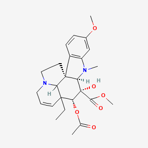 methyl (1R,9R,10S,11R)-11-acetyloxy-12-ethyl-10-hydroxy-5-methoxy-8-methyl-8,16-diazapentacyclo[10.6.1.01,9.02,7.016,19]nonadeca-2(7),3,5,13-tetraene-10-carboxylate