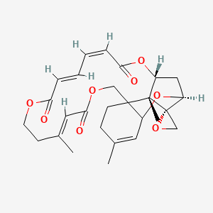 (1S,12E,18E,20Z,24R,25R,26S)-5,13,25-trimethylspiro[2,10,16,23-tetraoxatetracyclo[22.2.1.03,8.08,25]heptacosa-4,12,18,20-tetraene-26,2'-oxirane]-11,17,22-trione