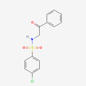 molecular formula C14H12ClNO3S B12483985 4-chloro-N-(2-oxo-2-phenylethyl)benzenesulfonamide 