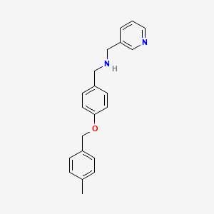 molecular formula C21H22N2O B12484011 1-{4-[(4-methylbenzyl)oxy]phenyl}-N-(pyridin-3-ylmethyl)methanamine 