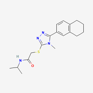 2-{[4-methyl-5-(5,6,7,8-tetrahydronaphthalen-2-yl)-4H-1,2,4-triazol-3-yl]sulfanyl}-N-(propan-2-yl)acetamide