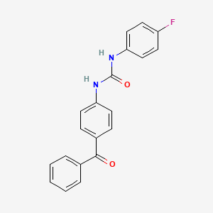 molecular formula C20H15FN2O2 B12484031 1-(4-Fluorophenyl)-3-[4-(phenylcarbonyl)phenyl]urea 