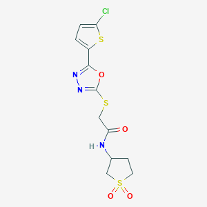 2-{[5-(5-chlorothiophen-2-yl)-1,3,4-oxadiazol-2-yl]sulfanyl}-N-(1,1-dioxidotetrahydrothiophen-3-yl)acetamide