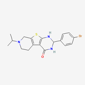 5-(4-bromophenyl)-11-propan-2-yl-8-thia-4,6,11-triazatricyclo[7.4.0.02,7]trideca-1(9),2(7)-dien-3-one