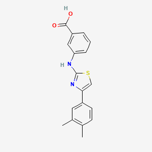 3-{[4-(3,4-Dimethylphenyl)-1,3-thiazol-2-yl]amino}benzoic acid