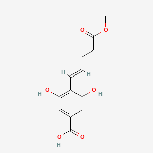 4-[4-(Methoxycarbonyl)-1-butenyl]-3,5-dihydroxybenzoic acid