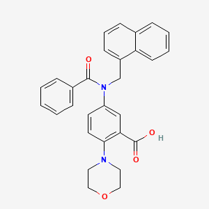 molecular formula C29H26N2O4 B12484100 2-(Morpholin-4-yl)-5-[(naphthalen-1-ylmethyl)(phenylcarbonyl)amino]benzoic acid 