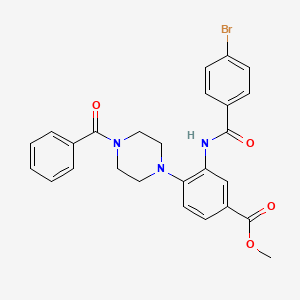 Methyl 3-{[(4-bromophenyl)carbonyl]amino}-4-[4-(phenylcarbonyl)piperazin-1-yl]benzoate