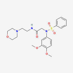 N~2~-(3,4-dimethoxyphenyl)-N-[2-(morpholin-4-yl)ethyl]-N~2~-(phenylsulfonyl)glycinamide