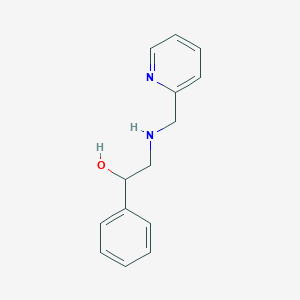 molecular formula C14H16N2O B12484135 1-Phenyl-2-[(pyridin-2-ylmethyl)amino]ethanol 