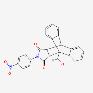 molecular formula C25H16N2O5 B12484138 17-(4-Nitrophenyl)-16,18-dioxo-17-azapentacyclo[6.6.5.0~2,7~.0~9,14~.0~15,19~]nonadeca-2,4,6,9,11,13-hexaene-1-carbaldehyde (non-preferred name) 