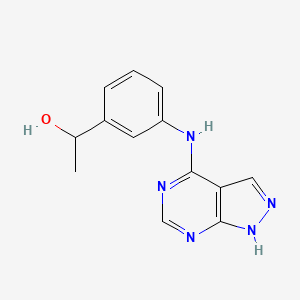 molecular formula C13H13N5O B12484142 1-[3-(2H-pyrazolo[3,4-d]pyrimidin-4-ylamino)phenyl]ethanol 