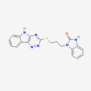 1-[3-(5H-[1,2,4]triazino[5,6-b]indol-3-ylsulfanyl)propyl]-1,3-dihydro-2H-benzimidazol-2-one