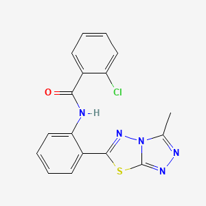 2-chloro-N-[2-(3-methyl[1,2,4]triazolo[3,4-b][1,3,4]thiadiazol-6-yl)phenyl]benzamide