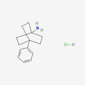 molecular formula C14H20ClN B1248417 Bicyclo(2.2.2)octan-1-amine, 4-phenyl-, hydrochloride CAS No. 10207-08-6