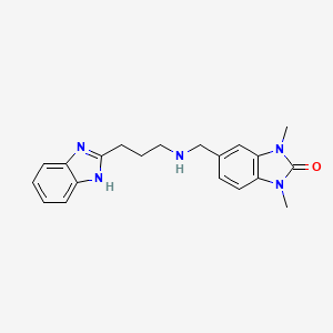 molecular formula C20H23N5O B12484178 5-({[3-(1H-benzimidazol-2-yl)propyl]amino}methyl)-1,3-dimethyl-1,3-dihydro-2H-benzimidazol-2-one 