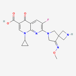 1-cyclopropyl-6-fluoro-7-[(8Z)-8-methoxyimino-2,6-diazaspiro[3.4]octan-6-yl]-4-oxo-1,8-naphthyridine-3-carboxylic acid