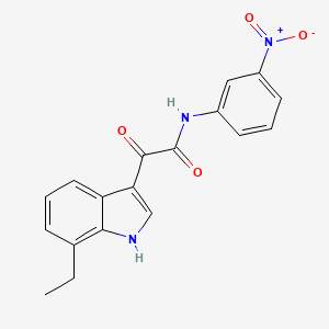 molecular formula C18H15N3O4 B12484197 2-(7-ethyl-1H-indol-3-yl)-N-(3-nitrophenyl)-2-oxoacetamide 