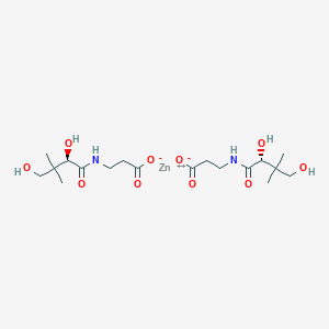 molecular formula C18H32N2O10Zn B1248420 zinc;3-[[(2R)-2,4-dihydroxy-3,3-dimethylbutanoyl]amino]propanoate 