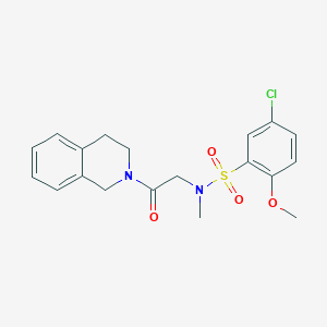 5-chloro-N-[2-(3,4-dihydroisoquinolin-2(1H)-yl)-2-oxoethyl]-2-methoxy-N-methylbenzenesulfonamide