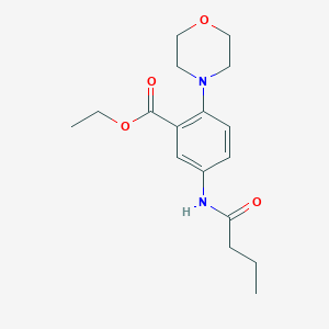 molecular formula C17H24N2O4 B12484252 Ethyl 5-(butanoylamino)-2-(morpholin-4-yl)benzoate 