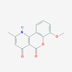 2-Methyl-4-hydroxy-7-methoxy-5H-[1]benzopyrano[4,3-b]pyridine-5-one